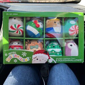 Original Squishmallows Winter Ornament Collection Plush 8 Pack Set 2024